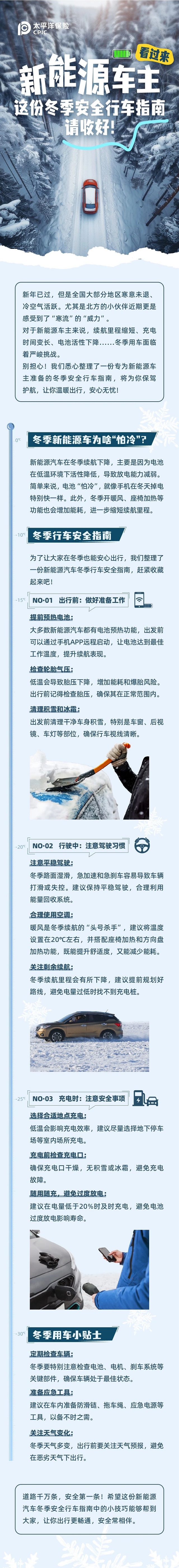 新能源車主看過來，這份冬季安全行車指南請收好！